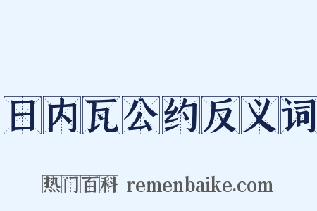 日内瓦公约反义词是什么意思的图片